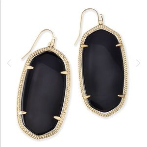 Kendra Scott Gold Danielle Earrings in Black